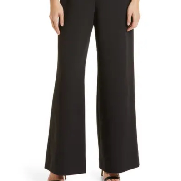 NWT Eliza J One-Shoulder Black Ruffle Jumpsuit - Size 8! - Picture 2 of 6